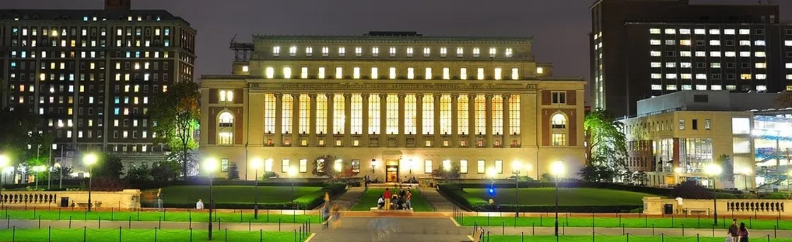 Campus lawn and Butler Library