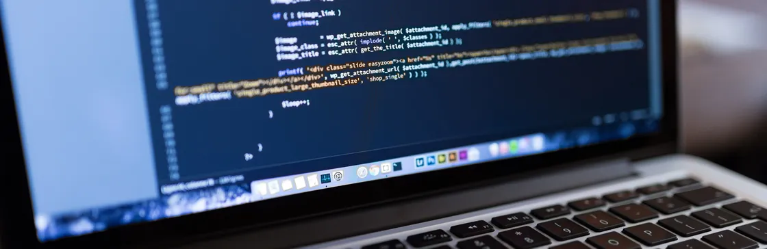 Computer screen with code
