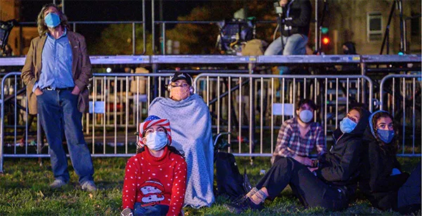 Spectators at an event