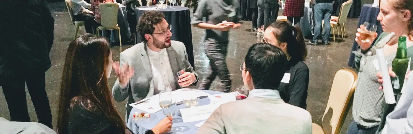 Columbia affiliates socializing at an event